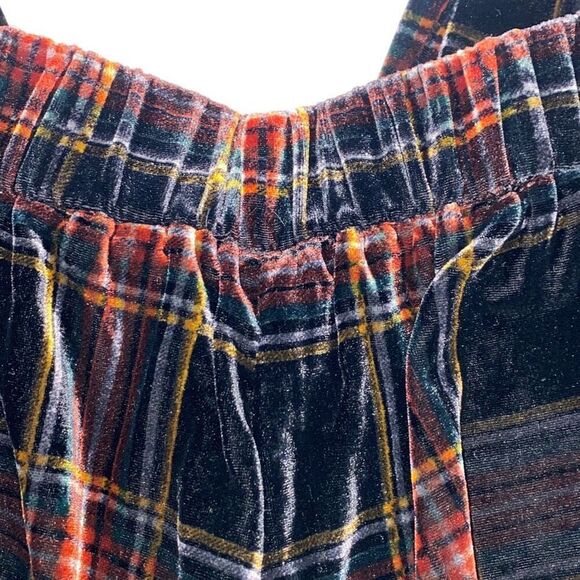 J. Crew Pull-On Easy Pant in Velvet Stewart Tartan  Black Multi Plaid Holiday Sz - Picture 10 of 15